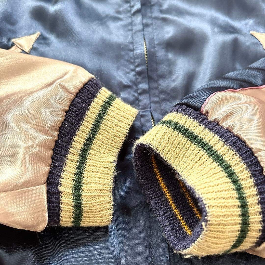 テーラー東洋 スカジャン ヨコタ 刺繍 リバーシブル L ネイビー