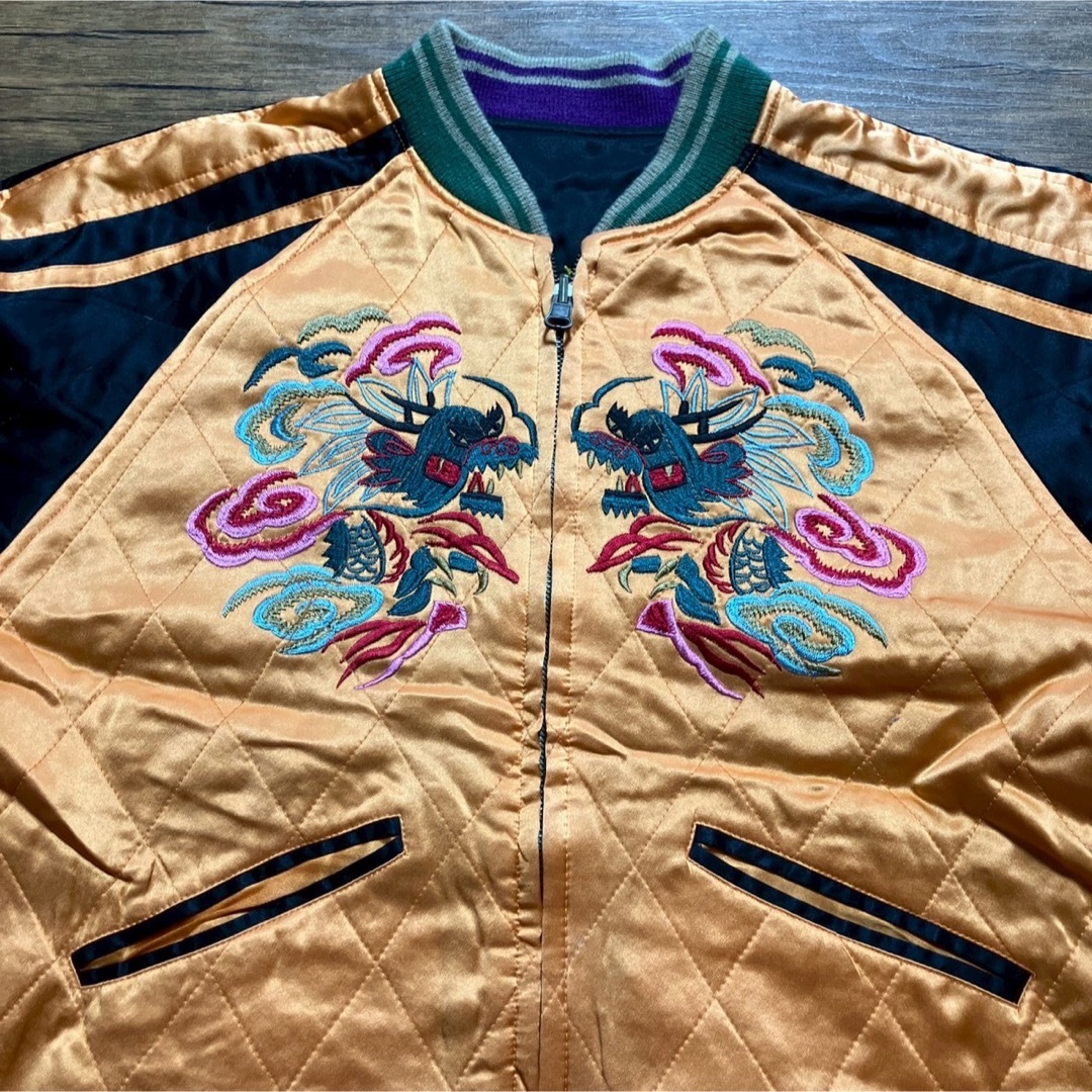 VINTAGE - 希少 最初期 シルバーストーン スカジャン リバーシブル