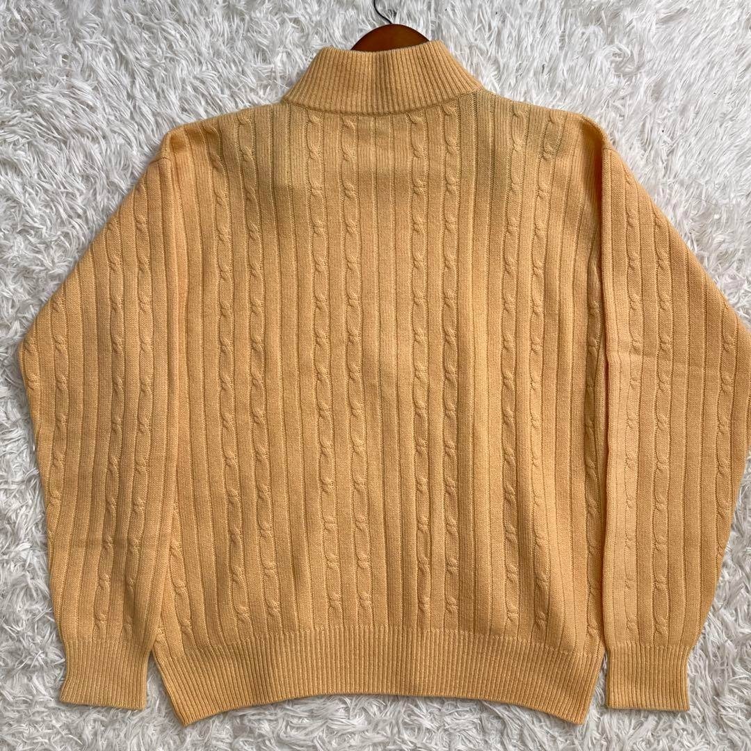 Loro Piana - ロロピアーナ カシミヤ100% ケーブル ドライバーズニット