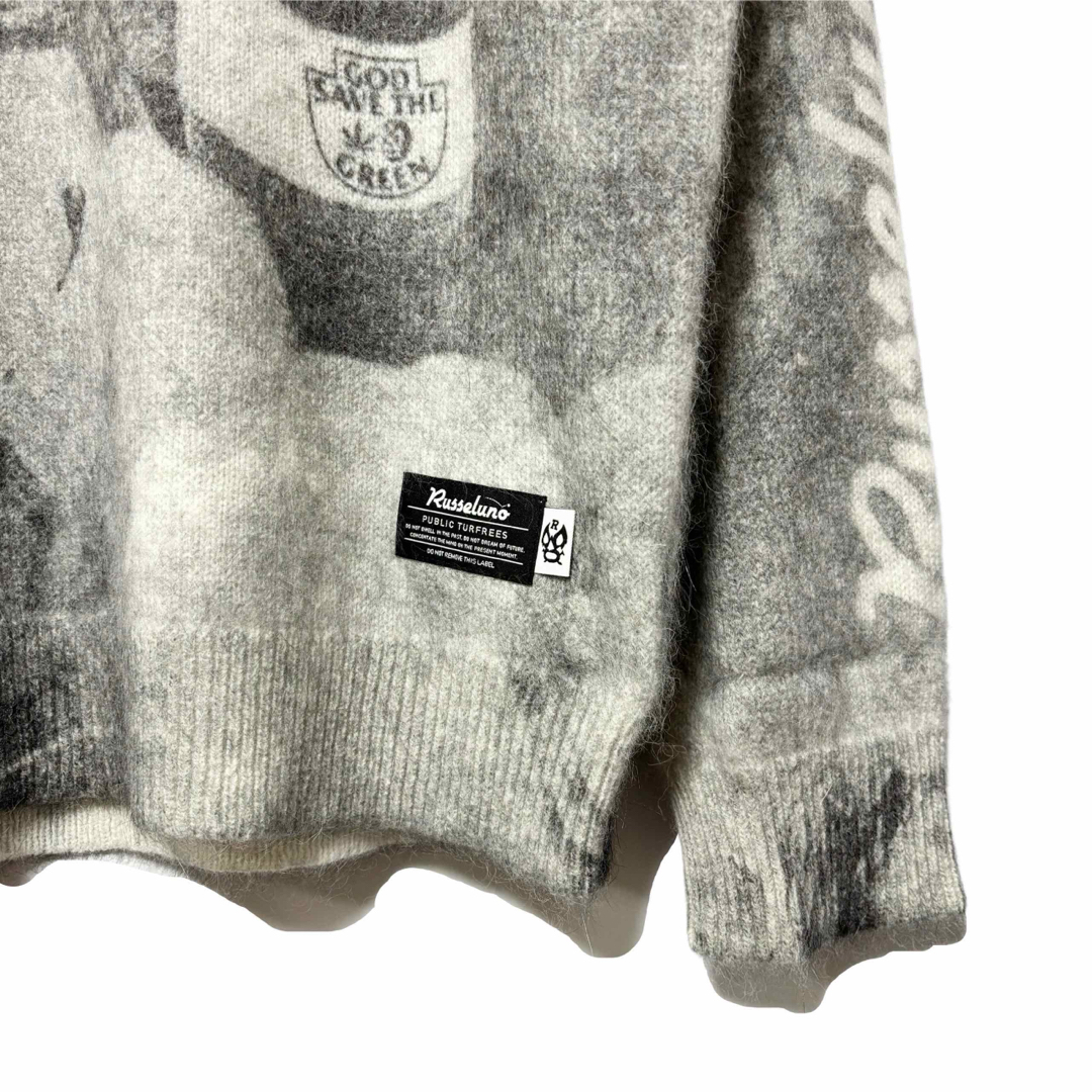 新品 ラッセルノ ゴルフ グラフィック ニット セーター ブラック XL 6