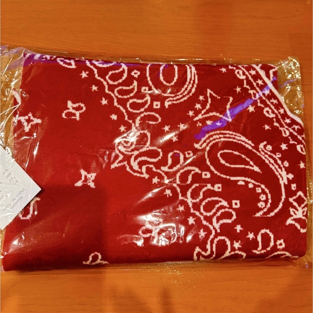 GYPSOPHILA - Gypsophila ジプソフィア Paisley Knit Stole 赤の通販