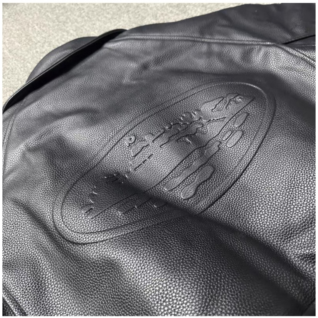 S】corteiz レザージャケット ブラックの通販 by Nicole Ma｜ラクマ