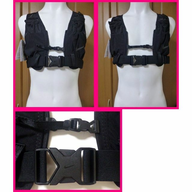 新品未使用ナイキトランスフォームベストパックS/M 黒 ランニング