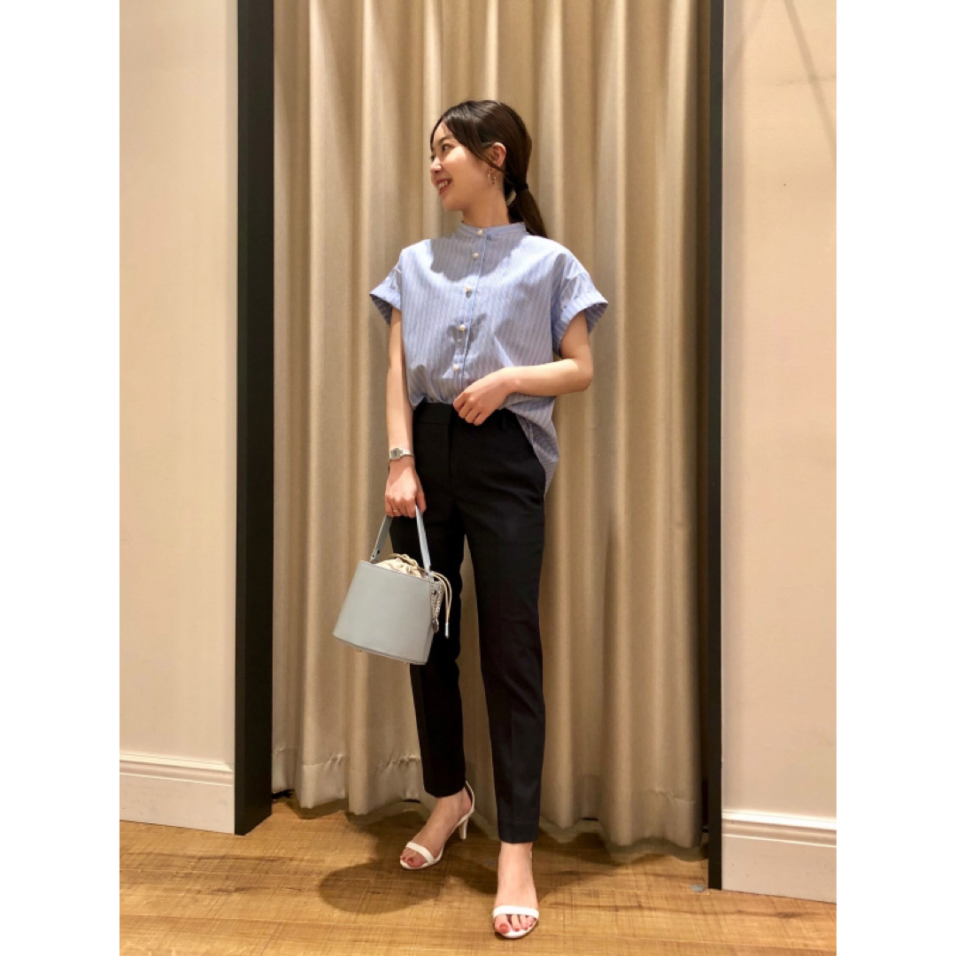 PLST - プラステ リネンブレンドスティックパンツ ネイビーの通販 by