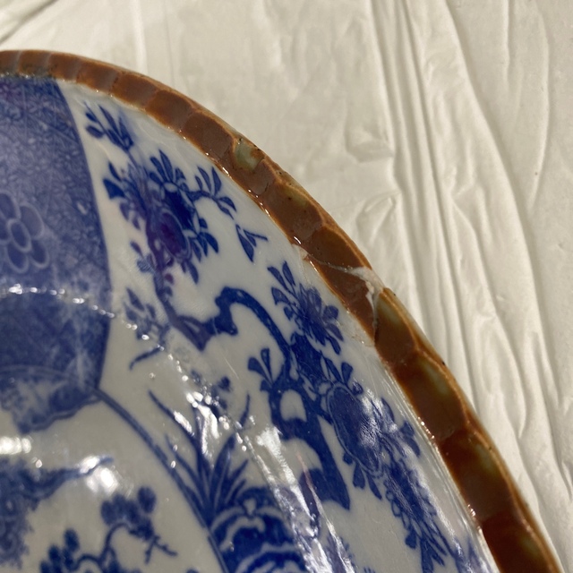 イゲ皿 大皿 平皿 飾り皿 染付 骨董品の通販 by リア｜ラクマ