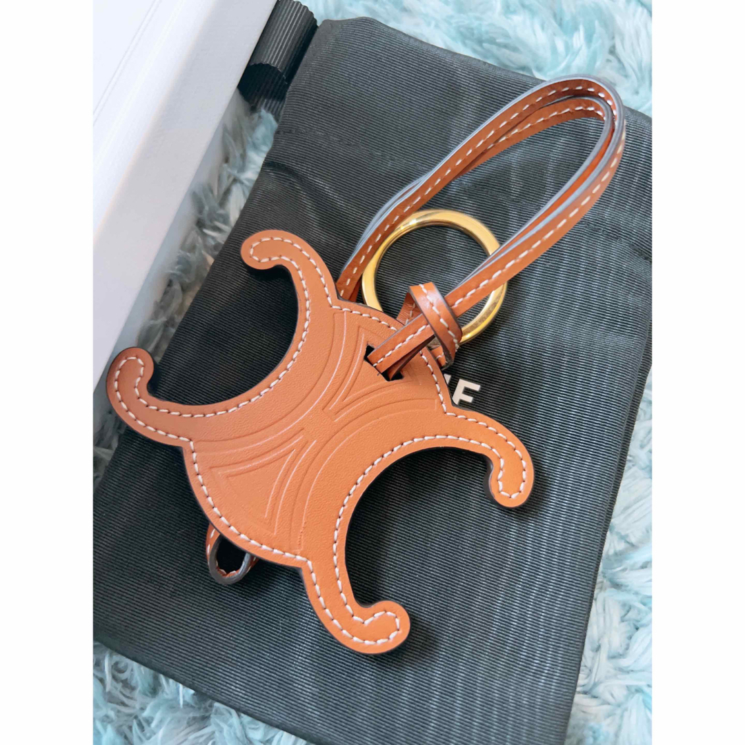 CELINE - ☆トリオンフ キーリング チャーム / スムースカーフスキン