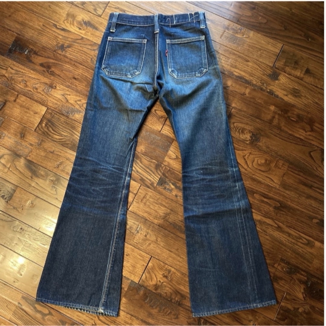 EDWIN - 濃紺色落ち極上！70s EDWIN パッチポケット ベルボトム フレア