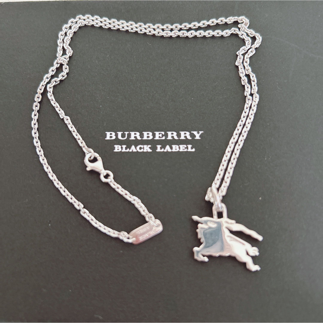 BURBERRY BLACK LABEL シルバー ネックレス