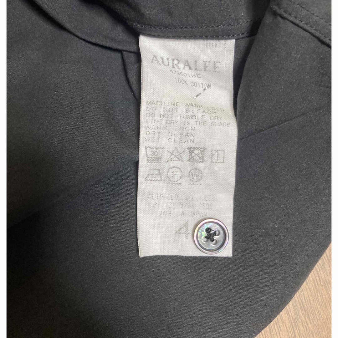 AURALEE - AURALEE オープンカラーシャツ サイズ4 黒の通販 by