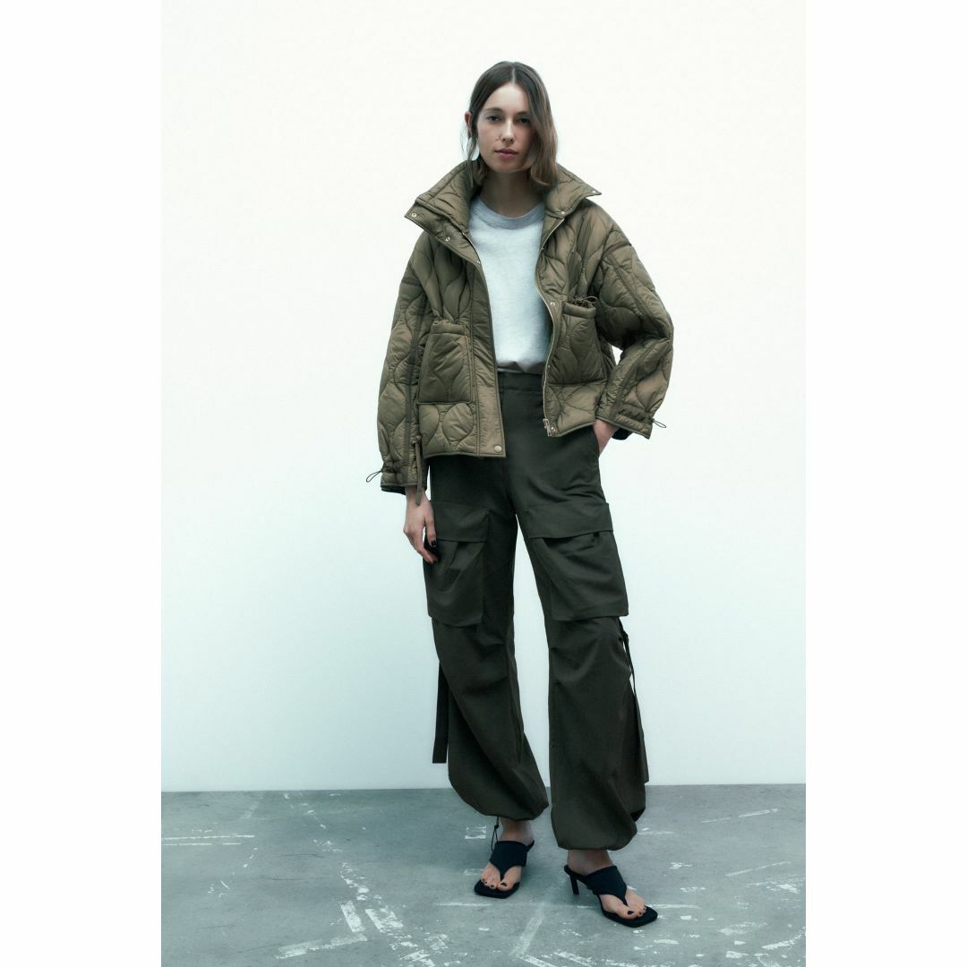 ZARA - 新品ZARAハイネックショートパフコートLの通販 by 3月下旬に