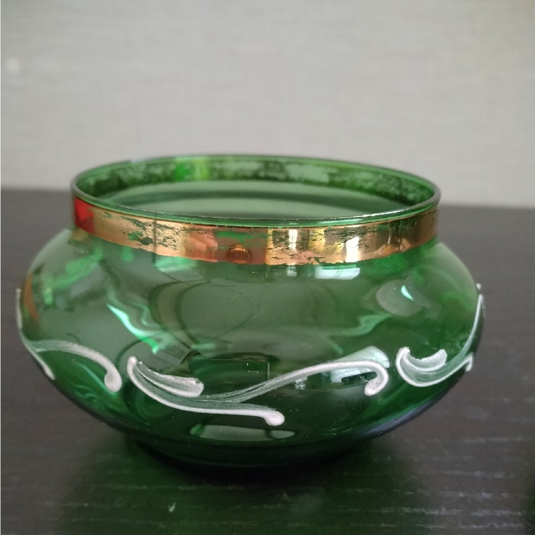 ボヘミアガラス キャンディポットの通販 by とことこ's shop｜ラクマ