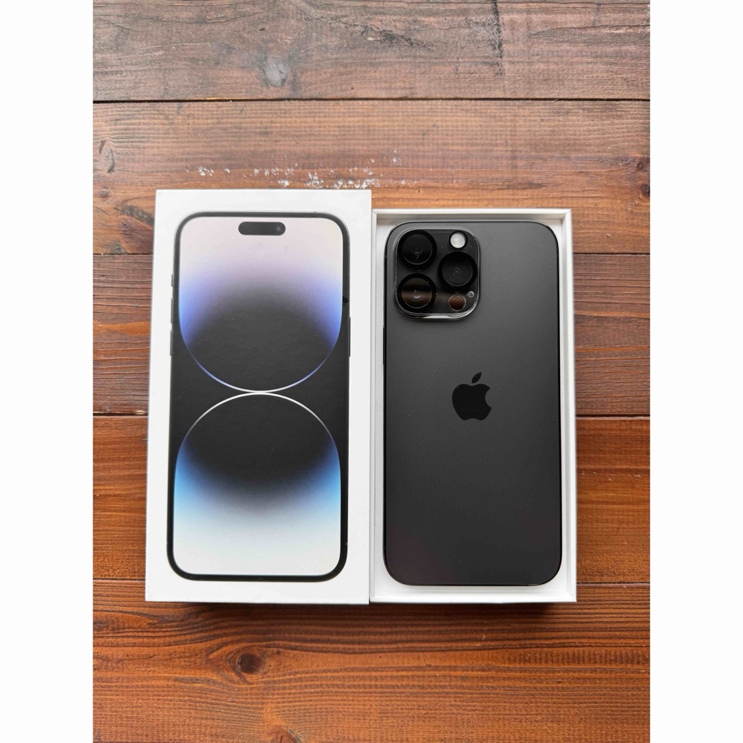 超美品Apple iPhone 14ProMAX 256 ブラック フィルム付き iPhone 14