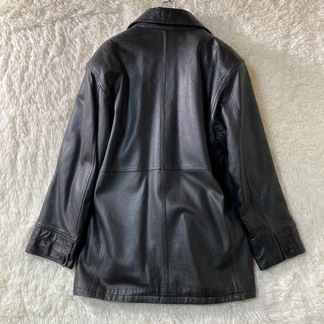 美品 ラム レザージャケット チェキアンラム 毛皮 ライナー コート L