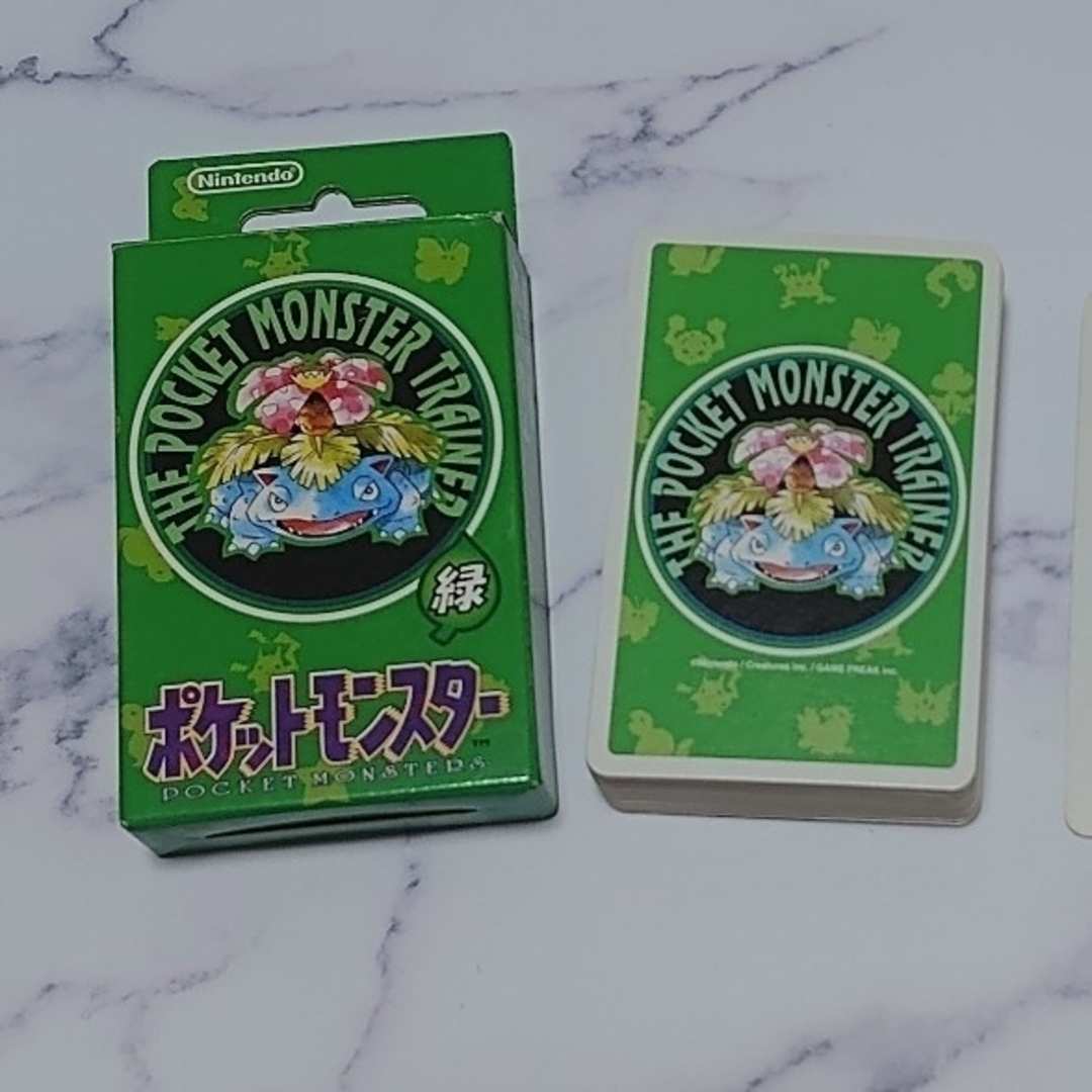 ポケモン トランプ 緑 初代 美品 (札54枚 ポケモン名簿入り 説明付