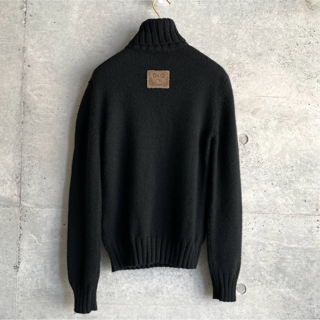 DOLCE&GABBANA - 美品 D&G ハイネックニット 46 イタリア製 ロゴパッチ