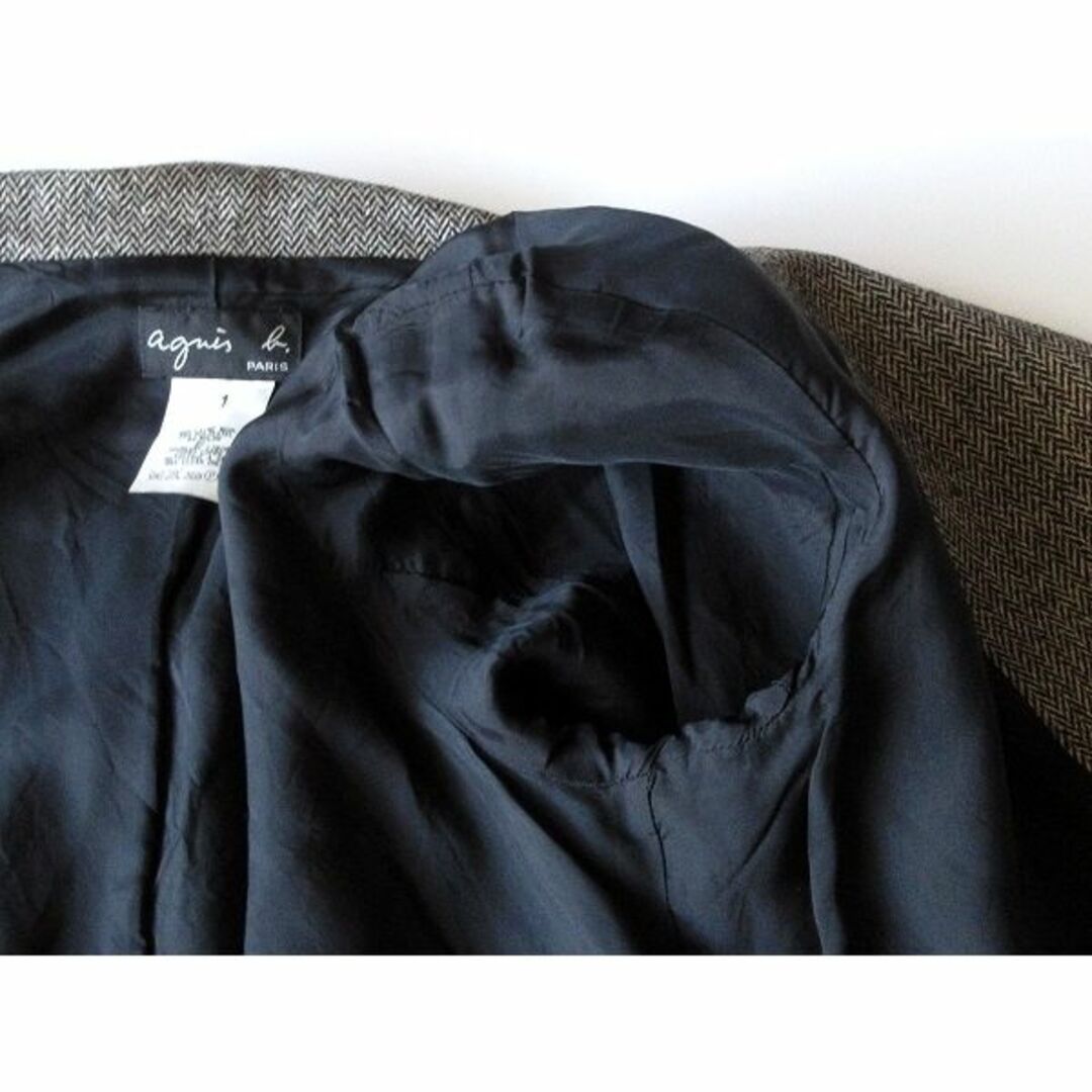 agnes b. - 90sビンテージ アニエスべー ツイード ハーフコート ロング