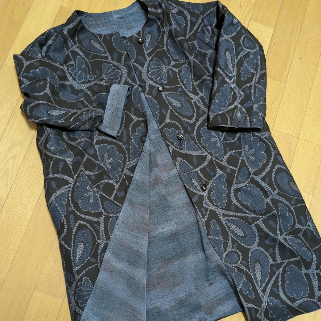 SOLD 着物リメイクリバーシブルコート 紬・大島紬 FREE SIZEの通販 by