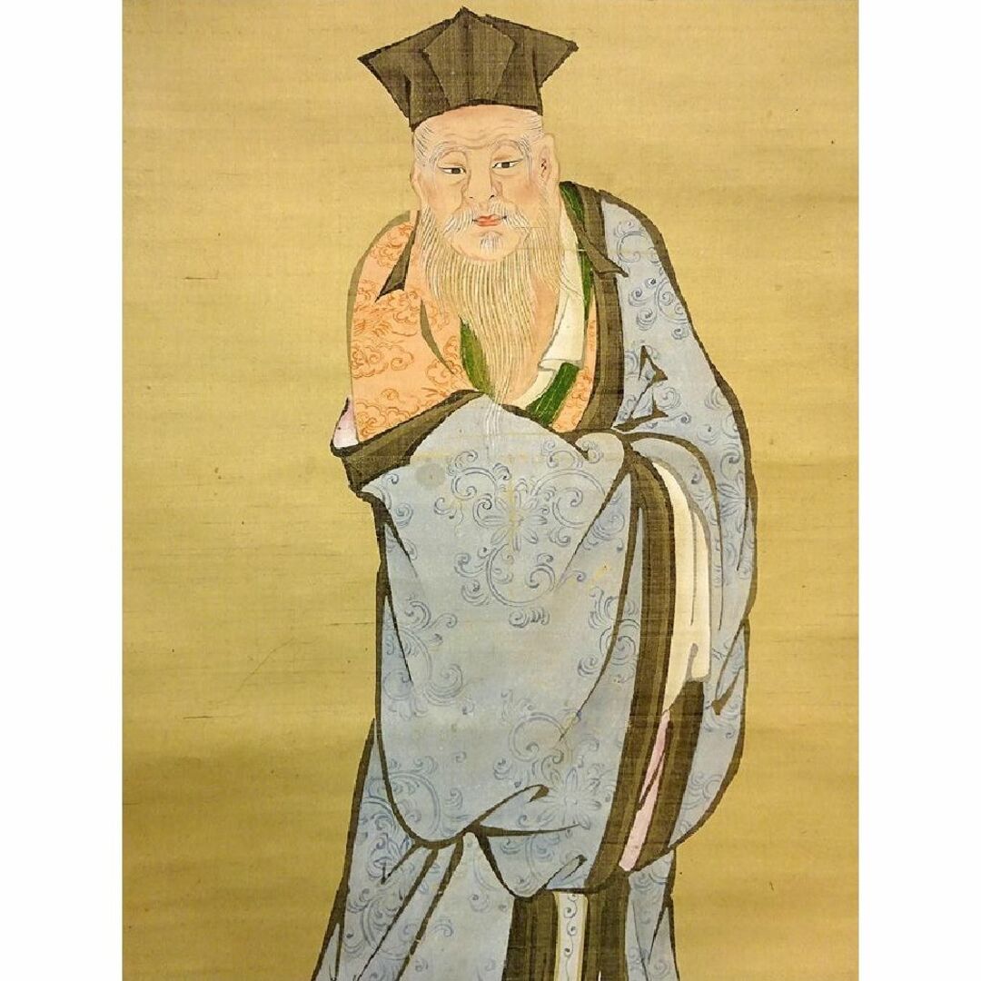 真作】掛軸 土佐光貞『祝儀三幅対 鶴 福禄寿』絹本 箱付 掛け軸 a01141