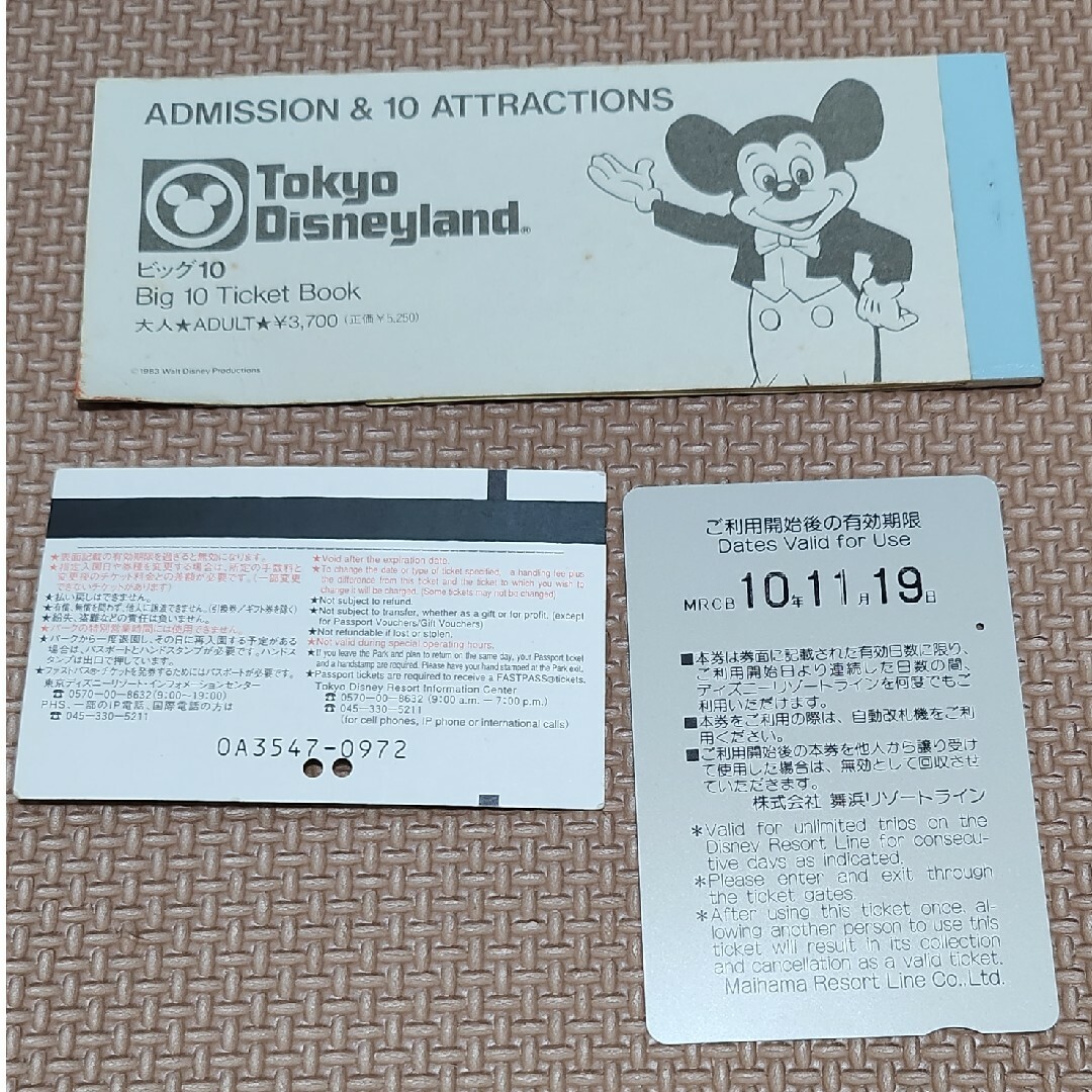 Disney - 【送料無料】使用済 東京ディズニーランド レトロ チケットの