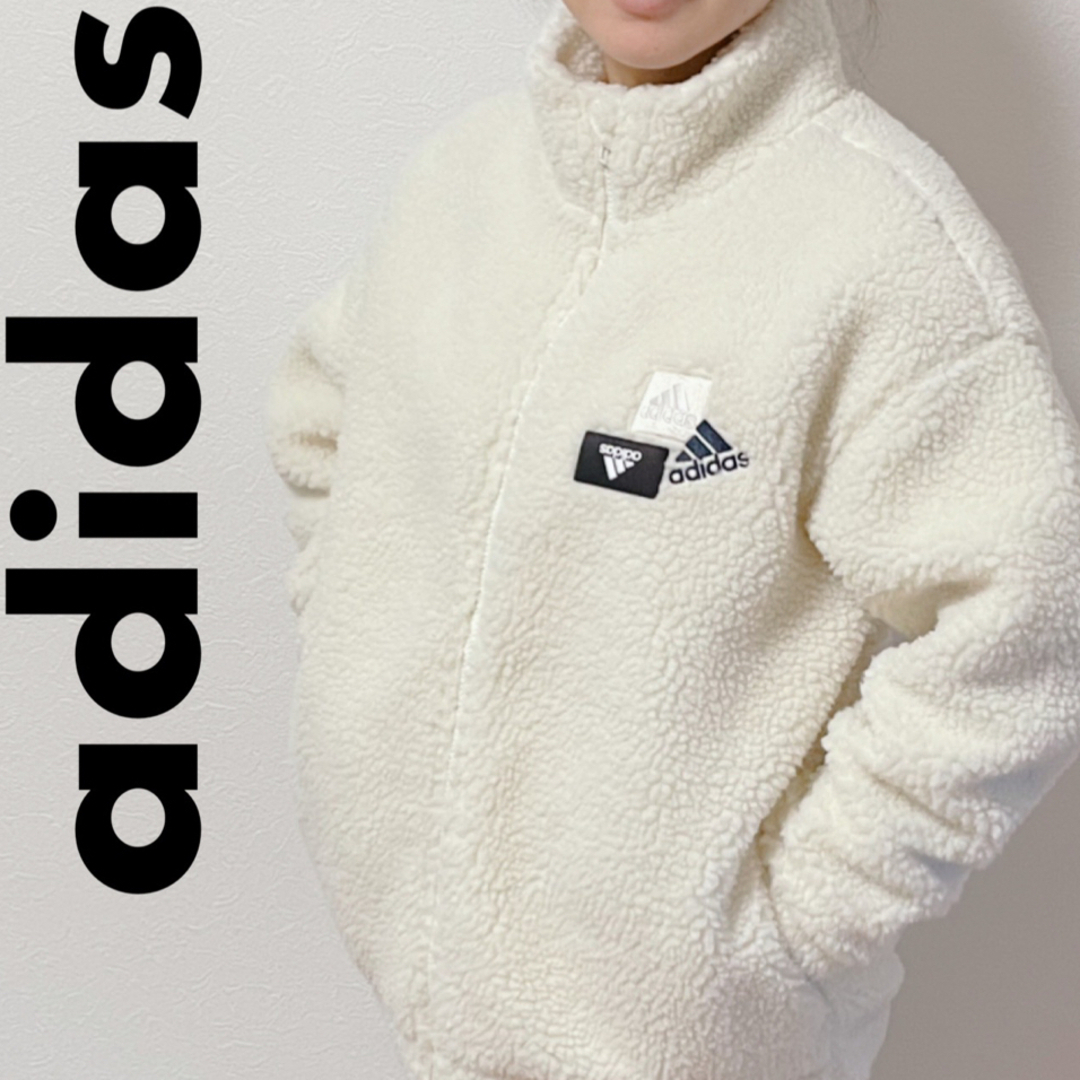 adidas - adidas ボア ジャケット ハイネック キッズ レディース