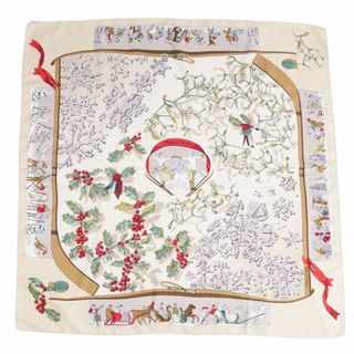 HERMES - エルメス HERMES スカーフ カレ90 Neige d'Antan 去年の雪