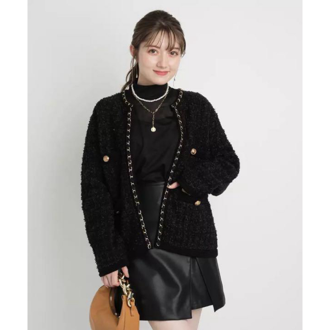 Apuweiser-riche - Apuweiser-riche ツイードニットジャケットの通販