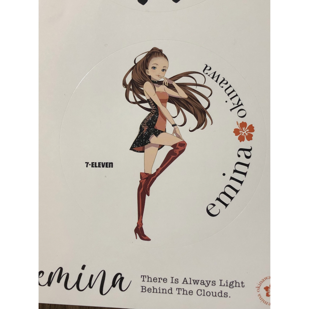 安室奈美恵 エミーナ ステッカー 非売品 シール 沖縄 セブンイレブン