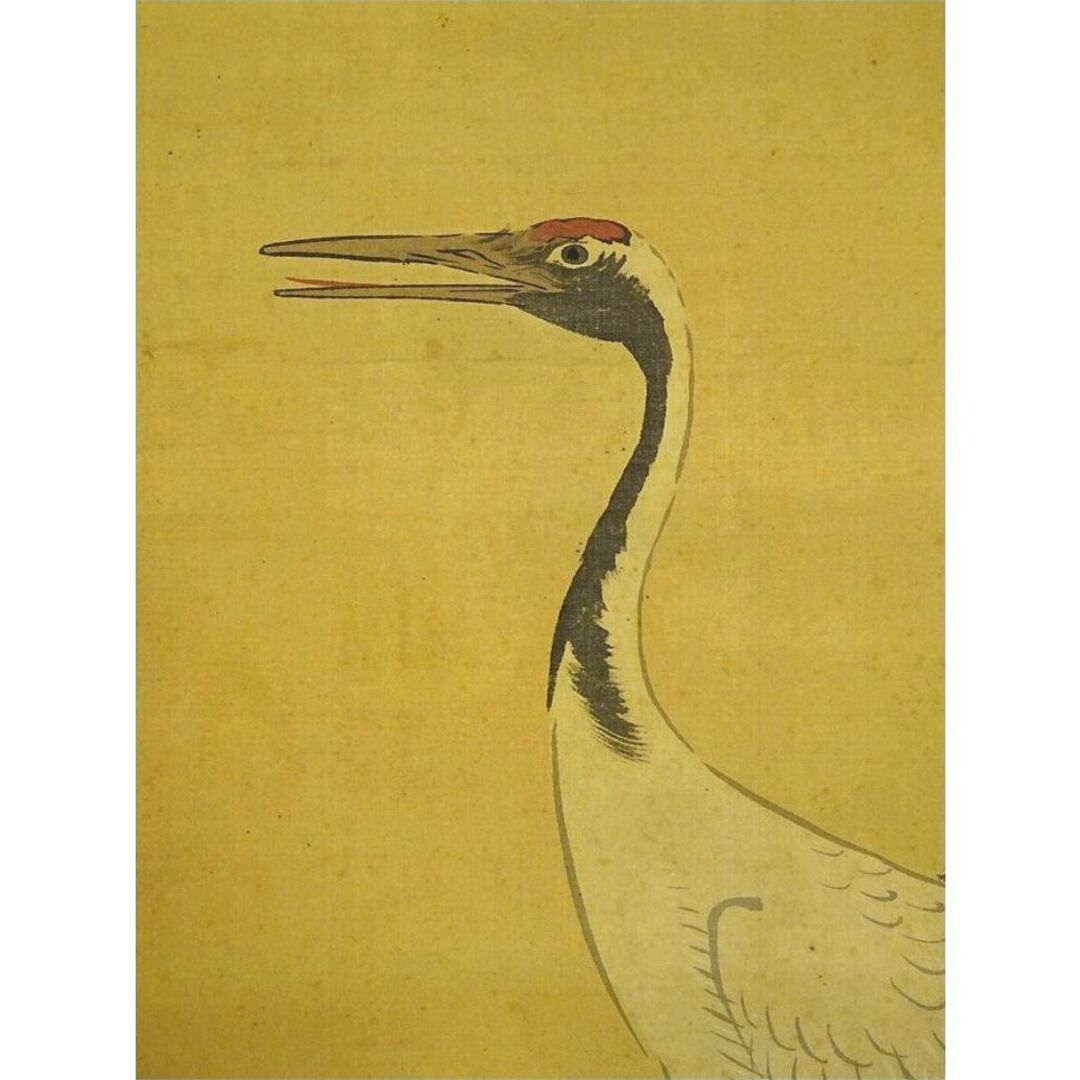 掛軸 琴峰『松上双鶴図』日本画 絹本 肉筆 掛け軸 p11064の通販 by 吉