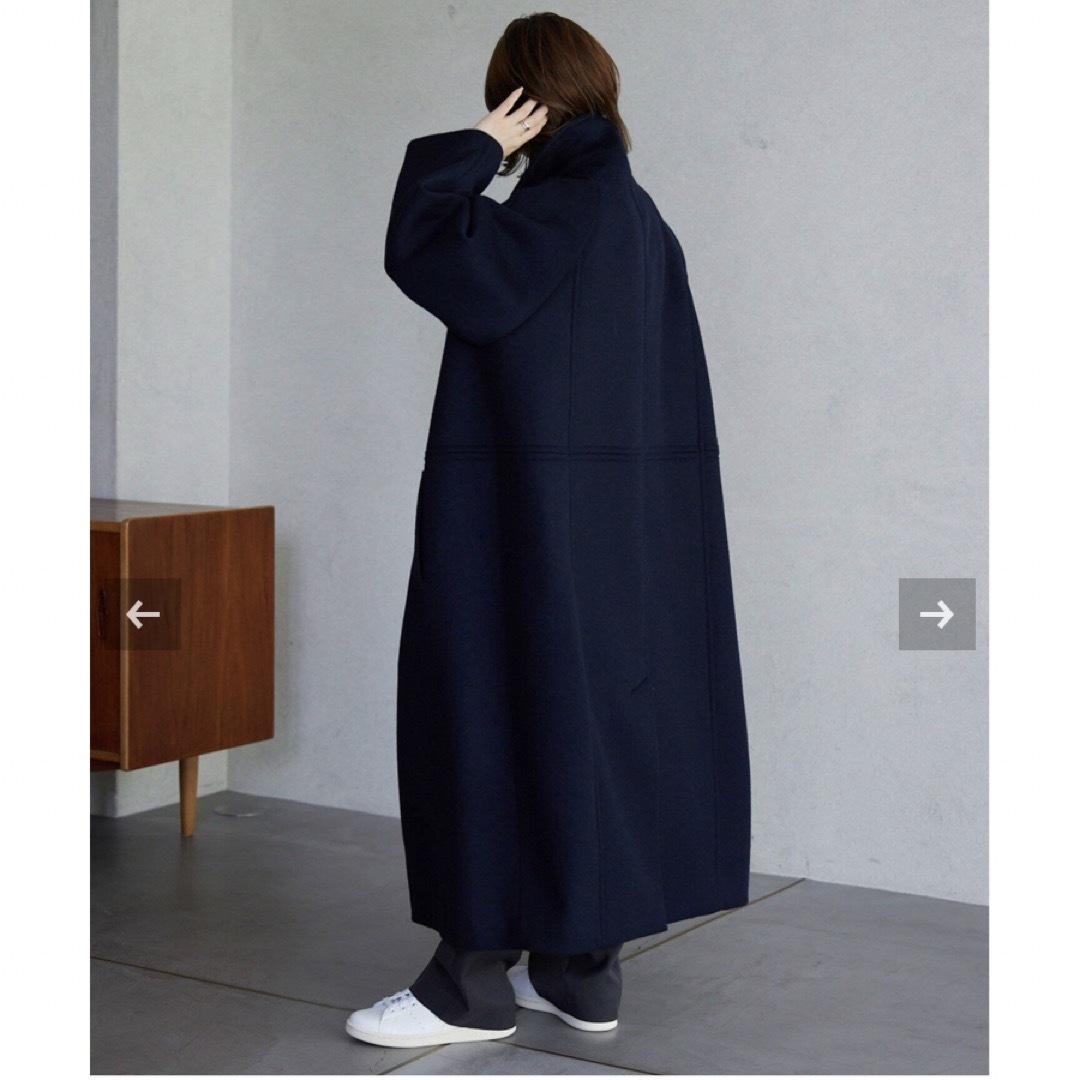 SLOBE IENA - スローブイエナ スタンドコクーンコート ネイビー 38