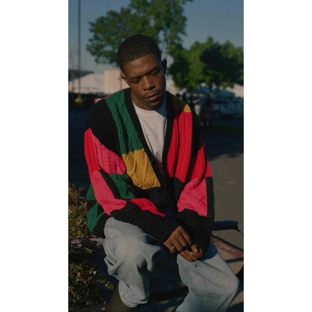 Supreme Patchwork Cable Knit Cardigan