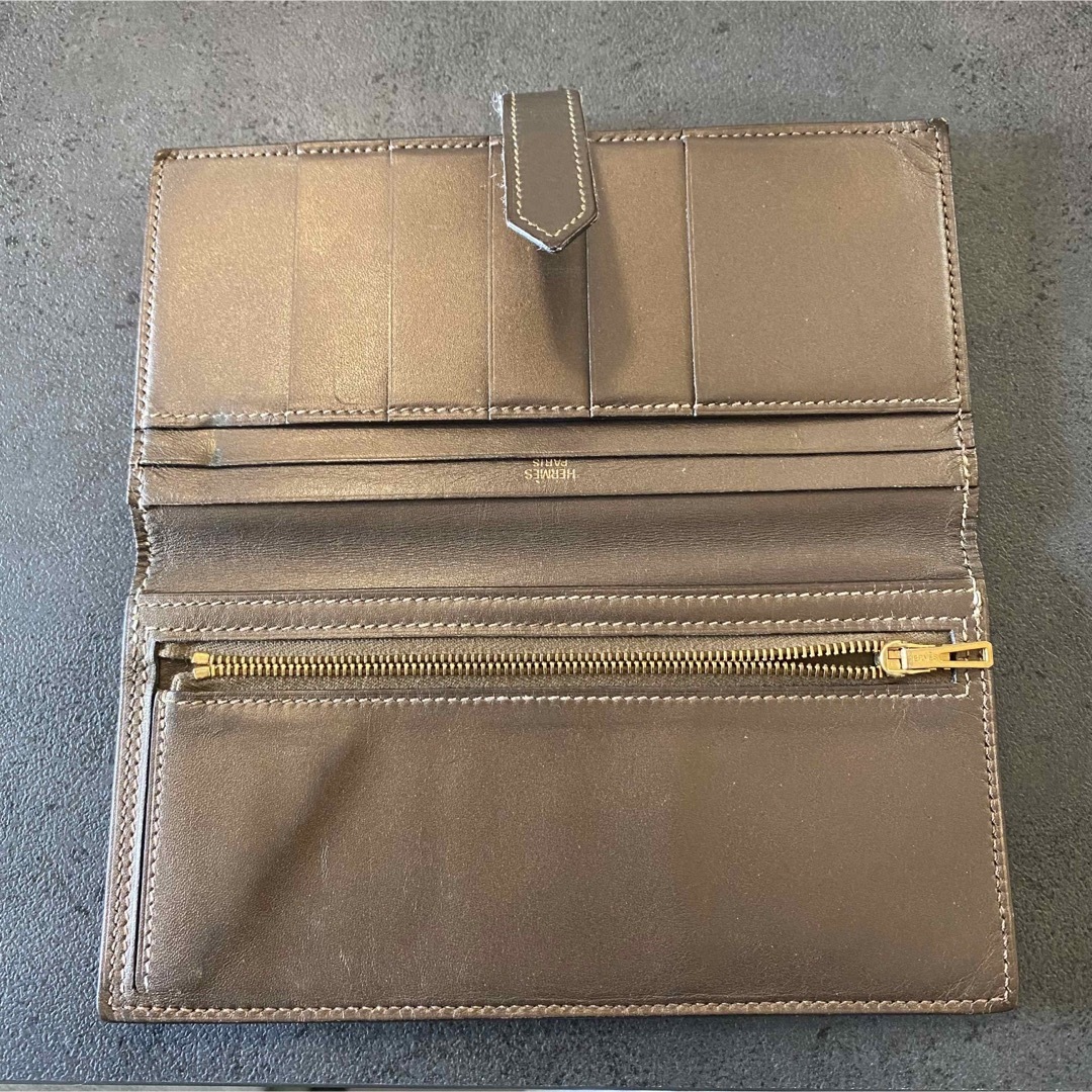 HERMES - エルメス 長財布 メンズ ブラウン HERMES メンズ長財布