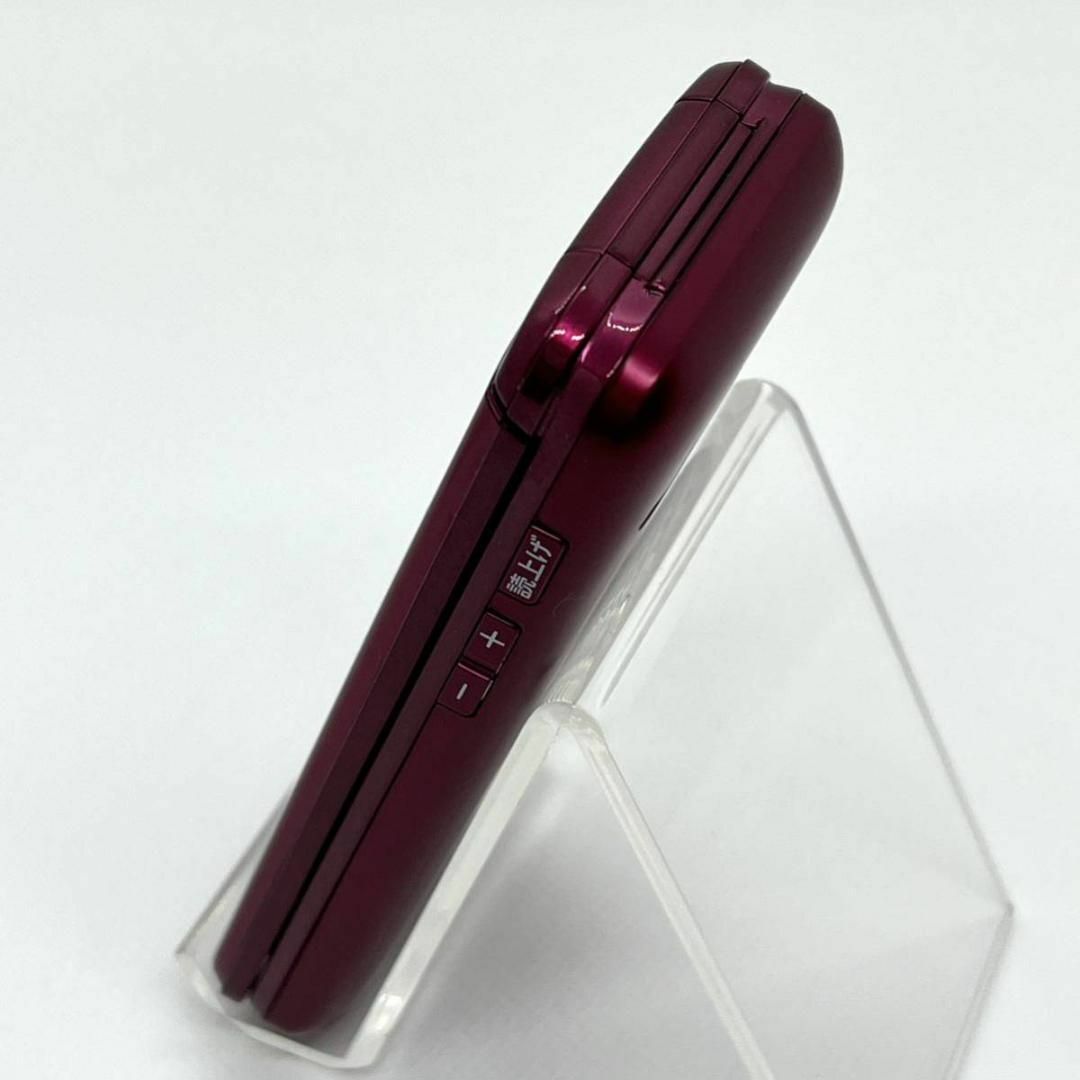 京セラ - 液晶美品 かんたんケータイ ライト KYF43 ワインレッド au 4G