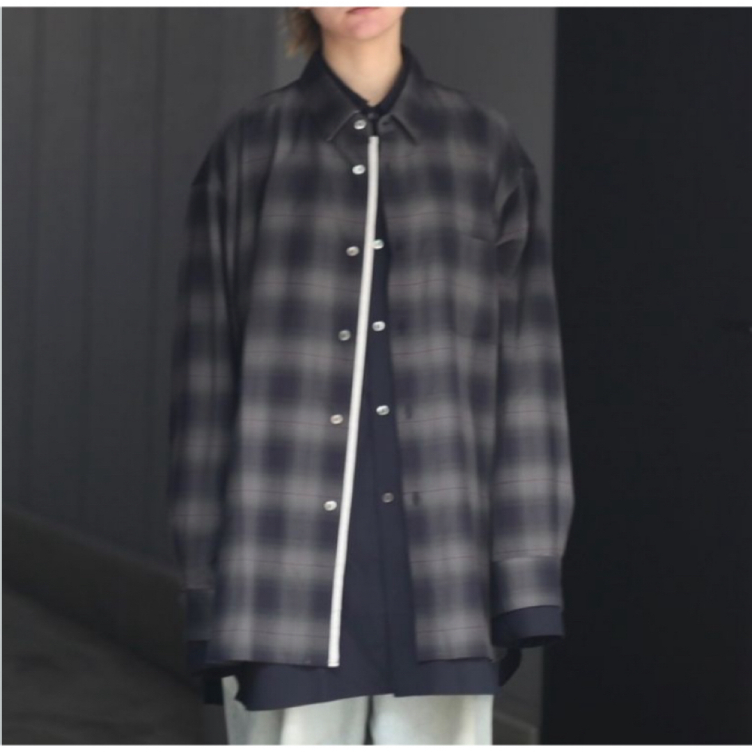 stein - stein Oversized Layered Shirt DARK NAVY)の通販 by 弐
