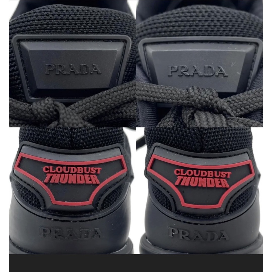 PRADA - 【美品】プラダ PRADA 36 スニーカー BLACK 厚底 スニーカーの