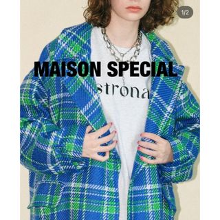 MAISON SPECIAL - MAISON SPECIAL ロービングチェックオーバーコートの