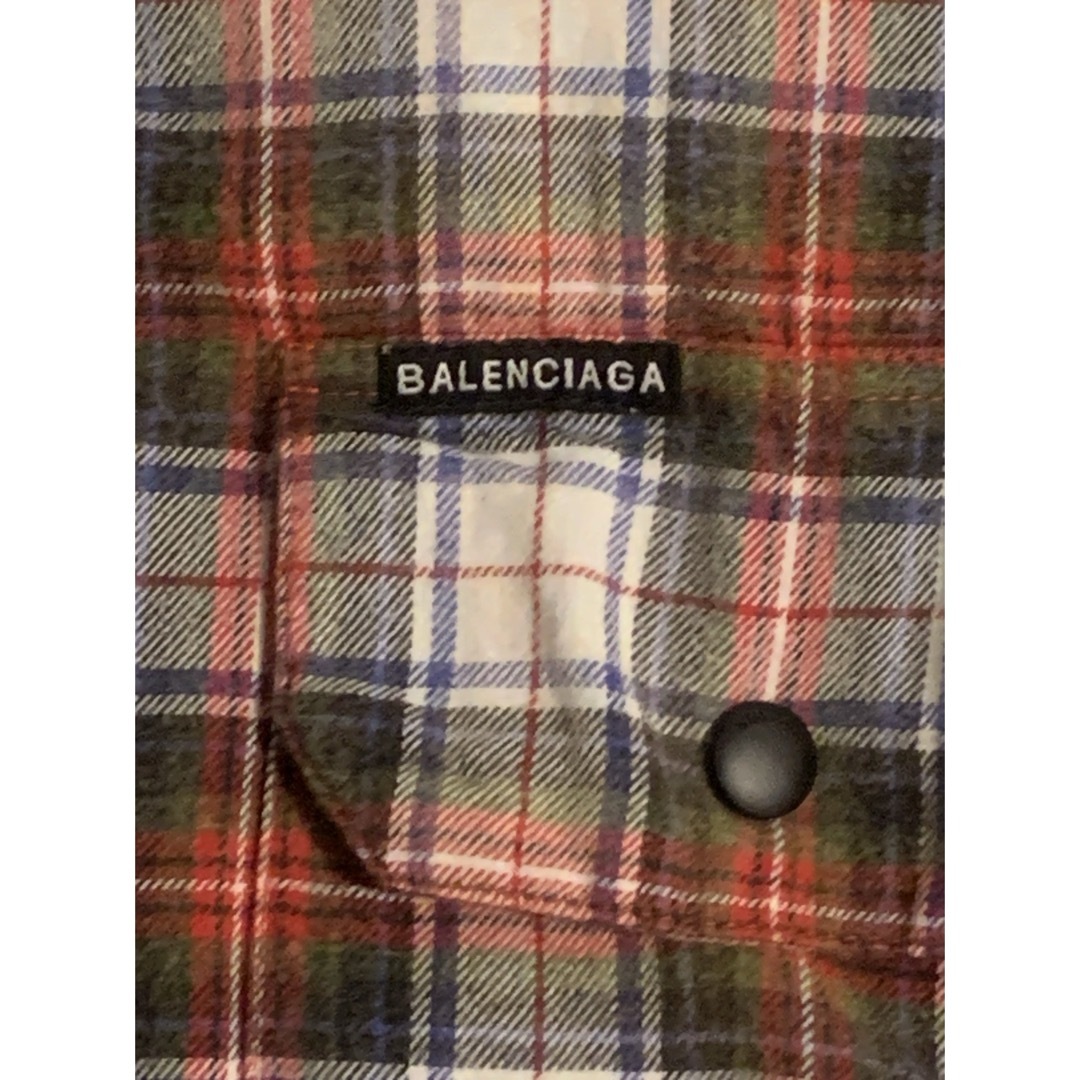 BALENCIAGA Check Flannel Bleached Shirtの通販 by あかさたな's shop