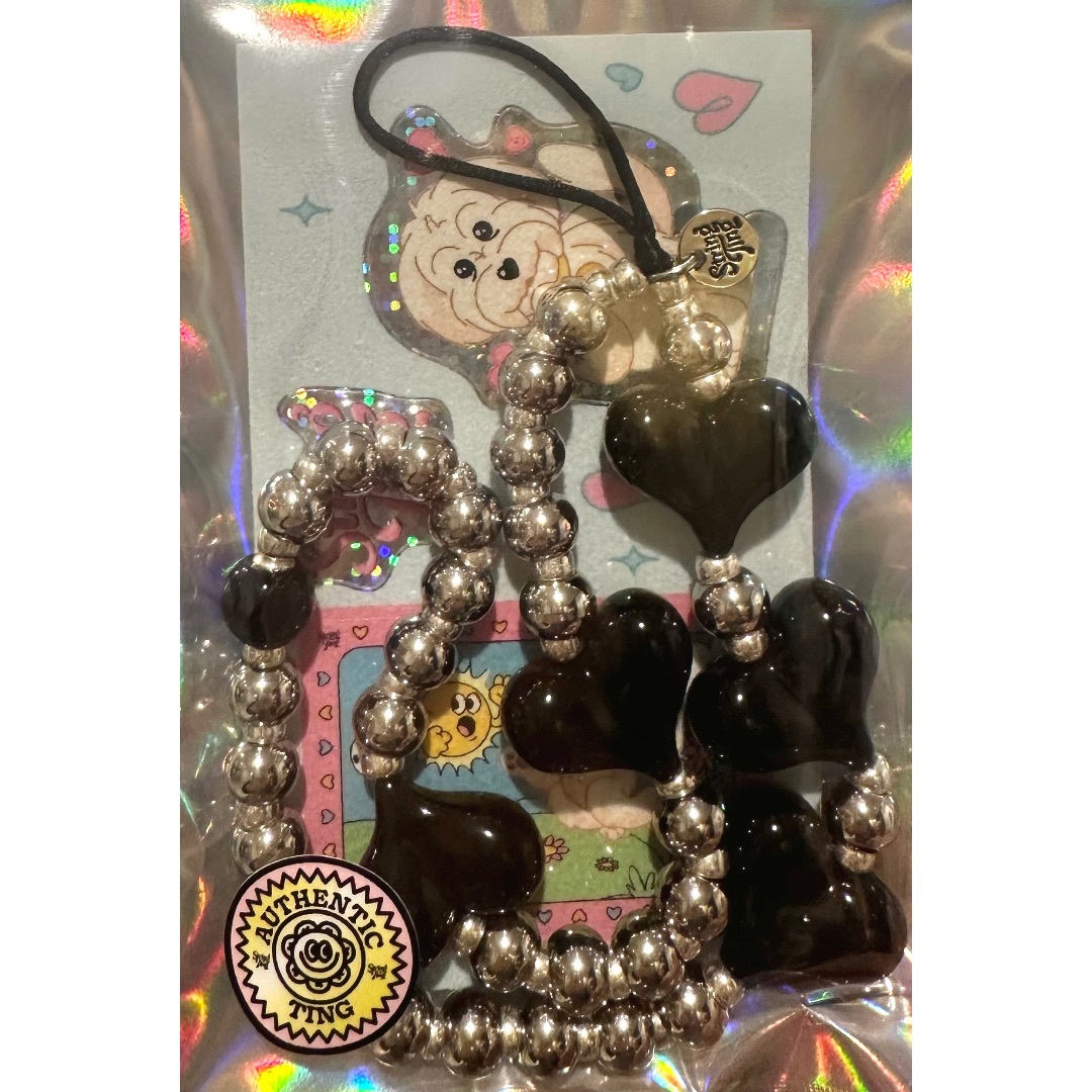 String Ting iPhone ストラップ 宮脇咲良 シルバー ハートの通販 by