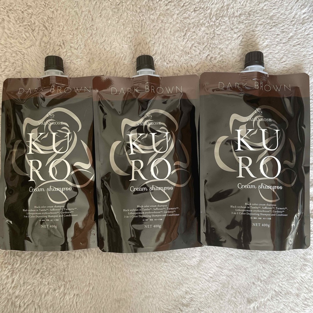 KURO Cream バランローズ 、ダークブラウン Shampoo ダークブラウン