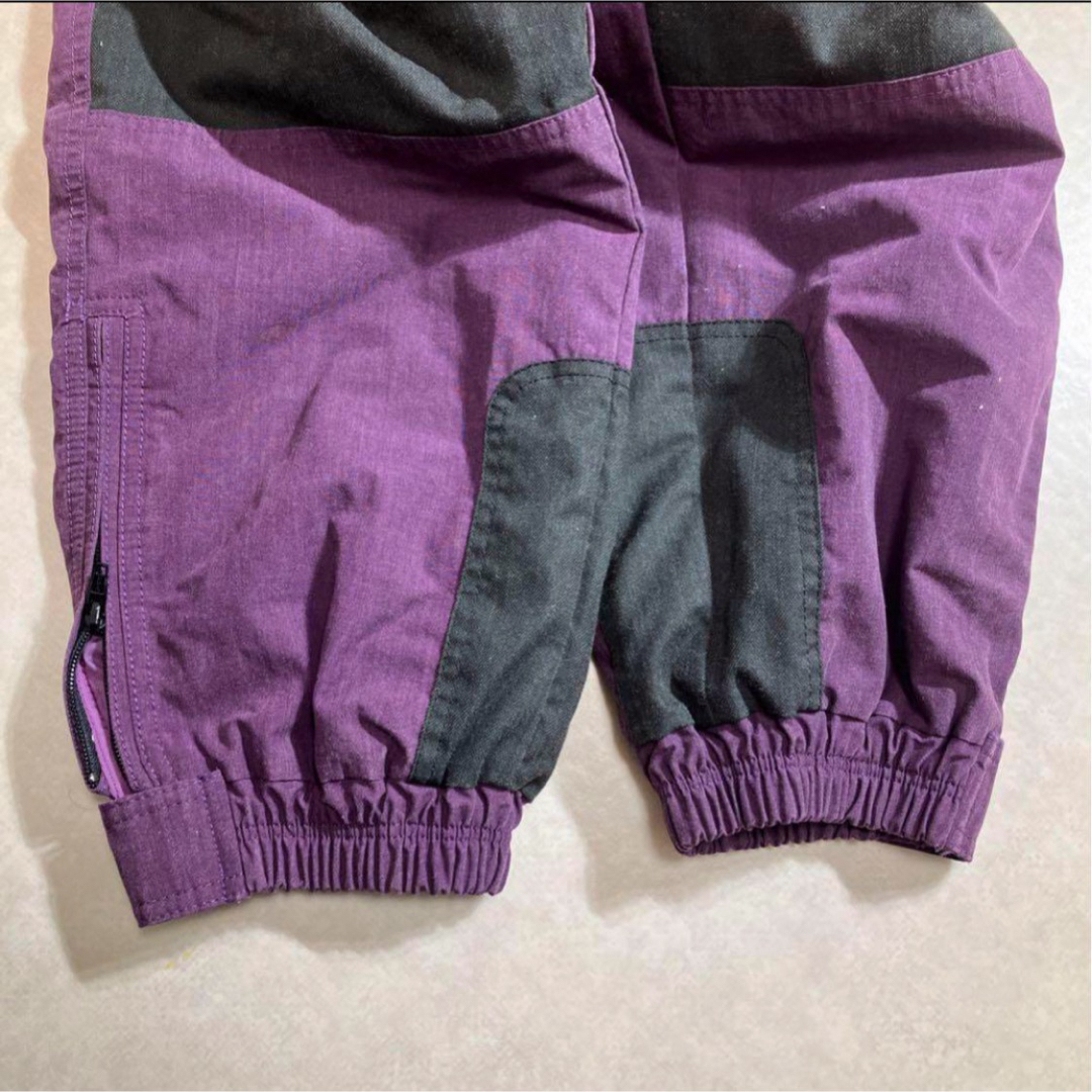 ellesse - 古着 90s ビンテージ スキーウェア レトロ M 紫 ビブパンツ