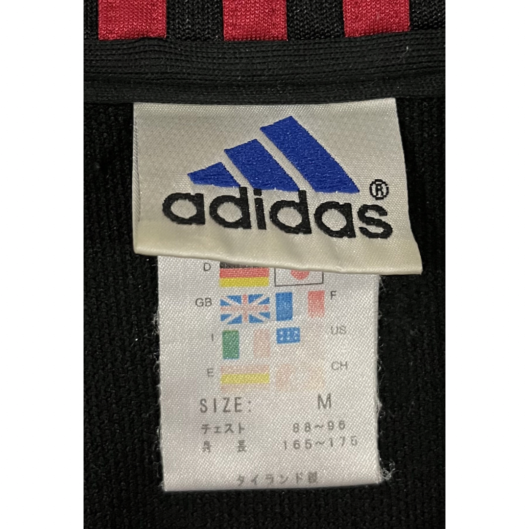 adidas - adidas セットアップ 黒×赤ライン パフォーマンスロゴ 万国旗