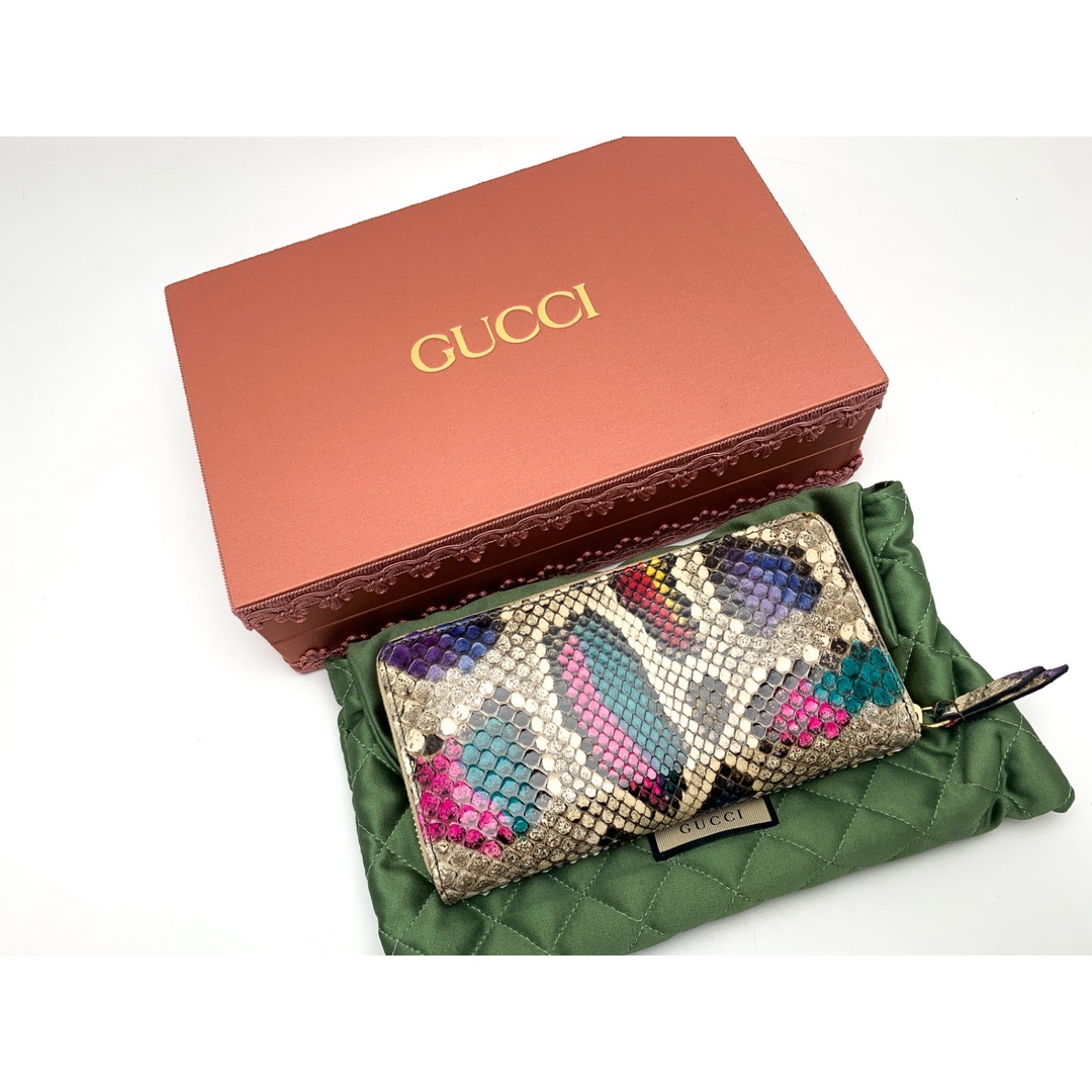 GUCCI - GUCCI グッチ カラフル GGマーモント パイソン 蛇革 レザー