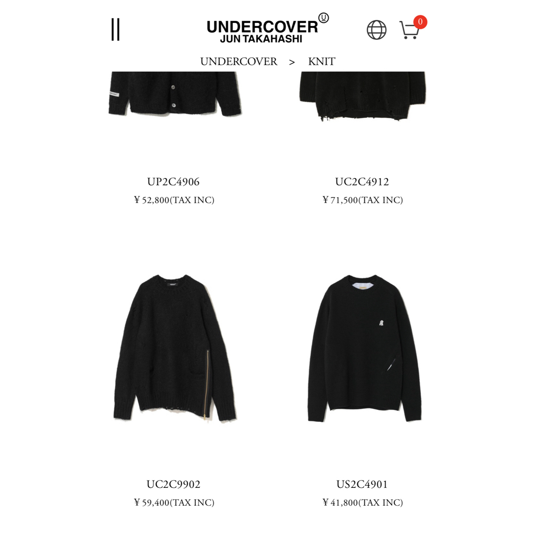 UNDERCOVER - ニット 定価59,400 UNDERCOVER の通販 by Best shop