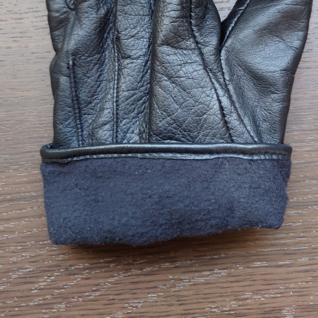 ZARA - ZARA トップステッチ入りレザーグローブ ブラック Mの通販 by