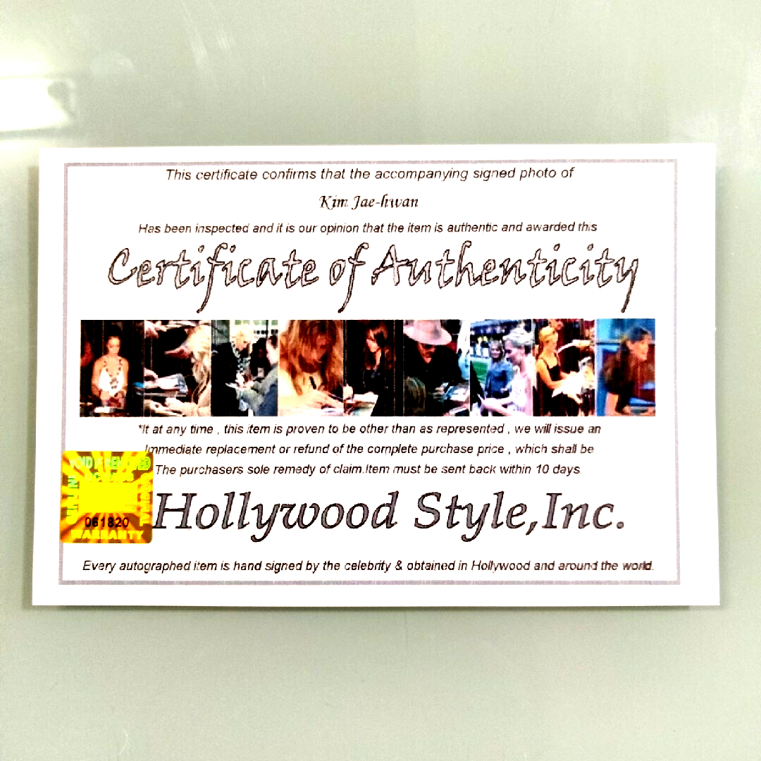 キム・ジェファン直筆サイン入り2Lサイズ写真…Kim Jae-hwan…の通販 by