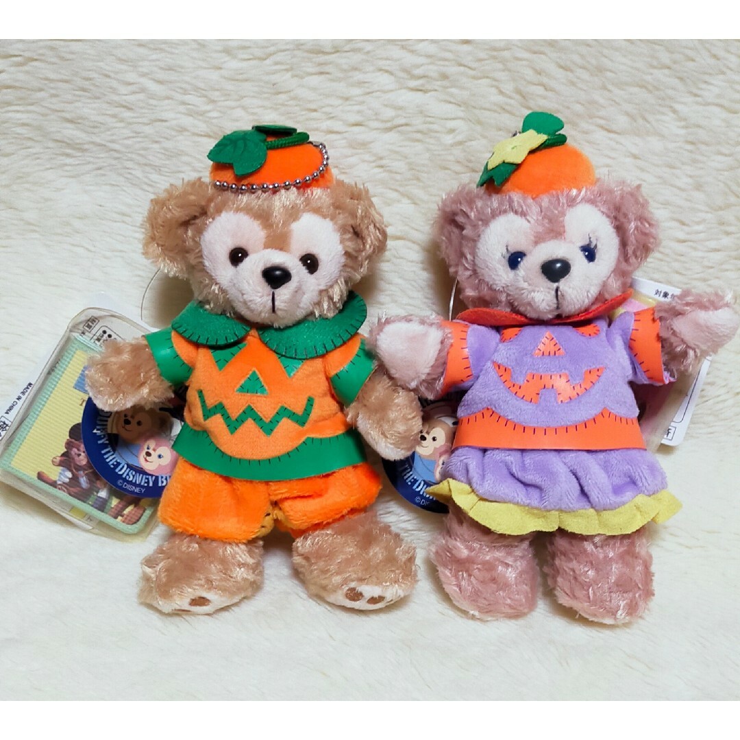 新品 TDS ダッフィーシェリーメイかぼちゃハロウィン ぬいぐるみ