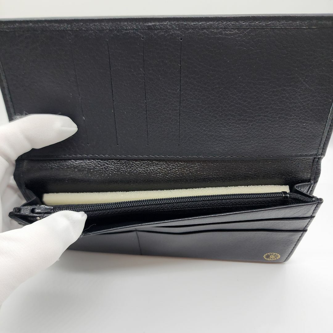 皇居売店の特製財布（長財布）黒（本革、菊の御紋入り）の通販 by