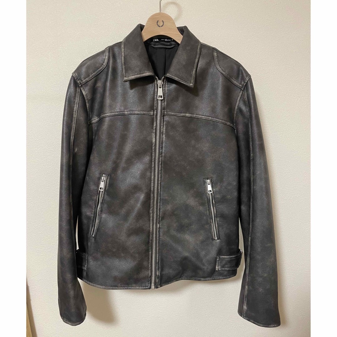 ZARA - 今季☆新品 ZARA グラデーションフェイクレザージャケットの