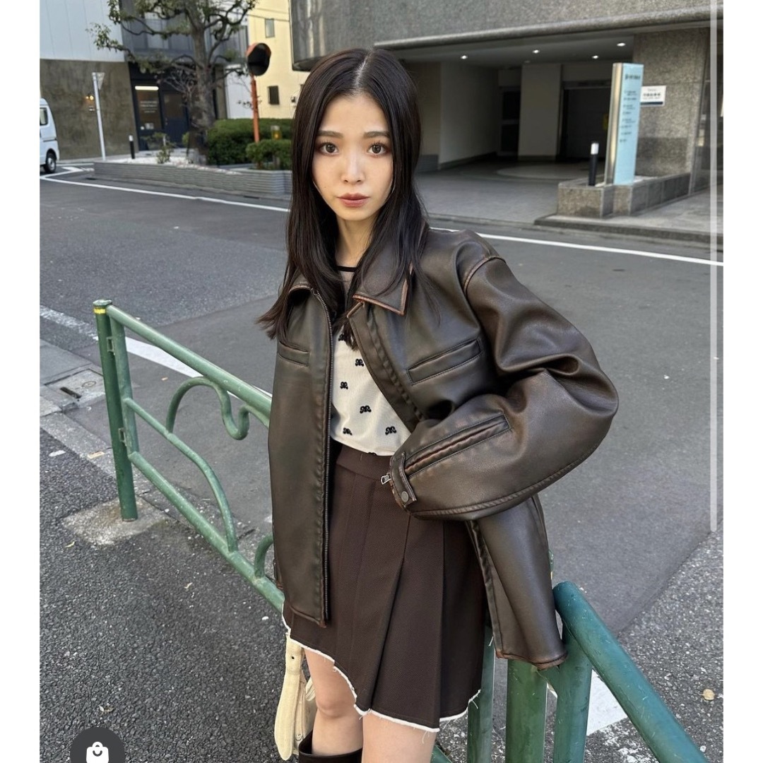 SLY - MICHIXSLY F／LEATHER ジャケット♡ブラウンの通販 by n&k