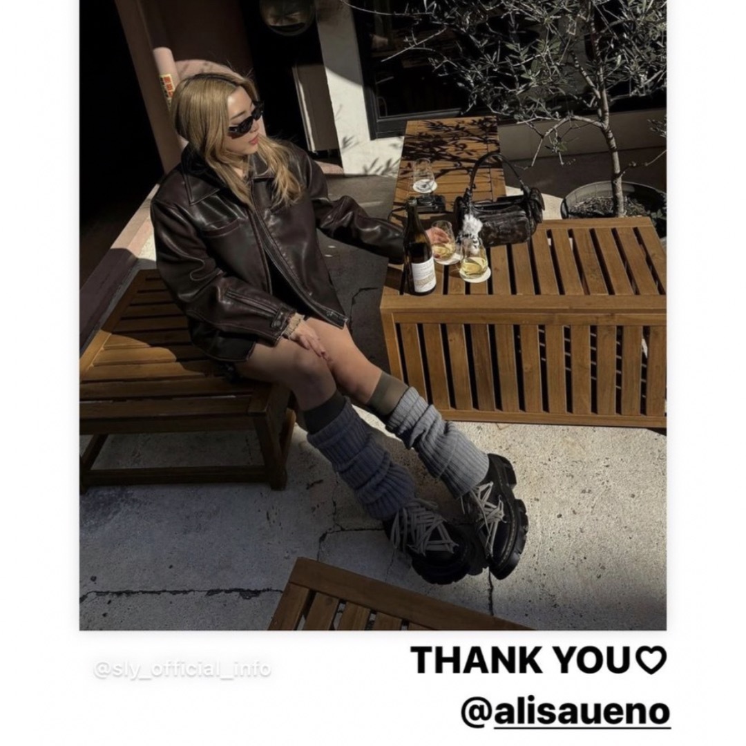 SLY - MICHIXSLY F／LEATHER ジャケット♡ブラウンの通販 by n&k