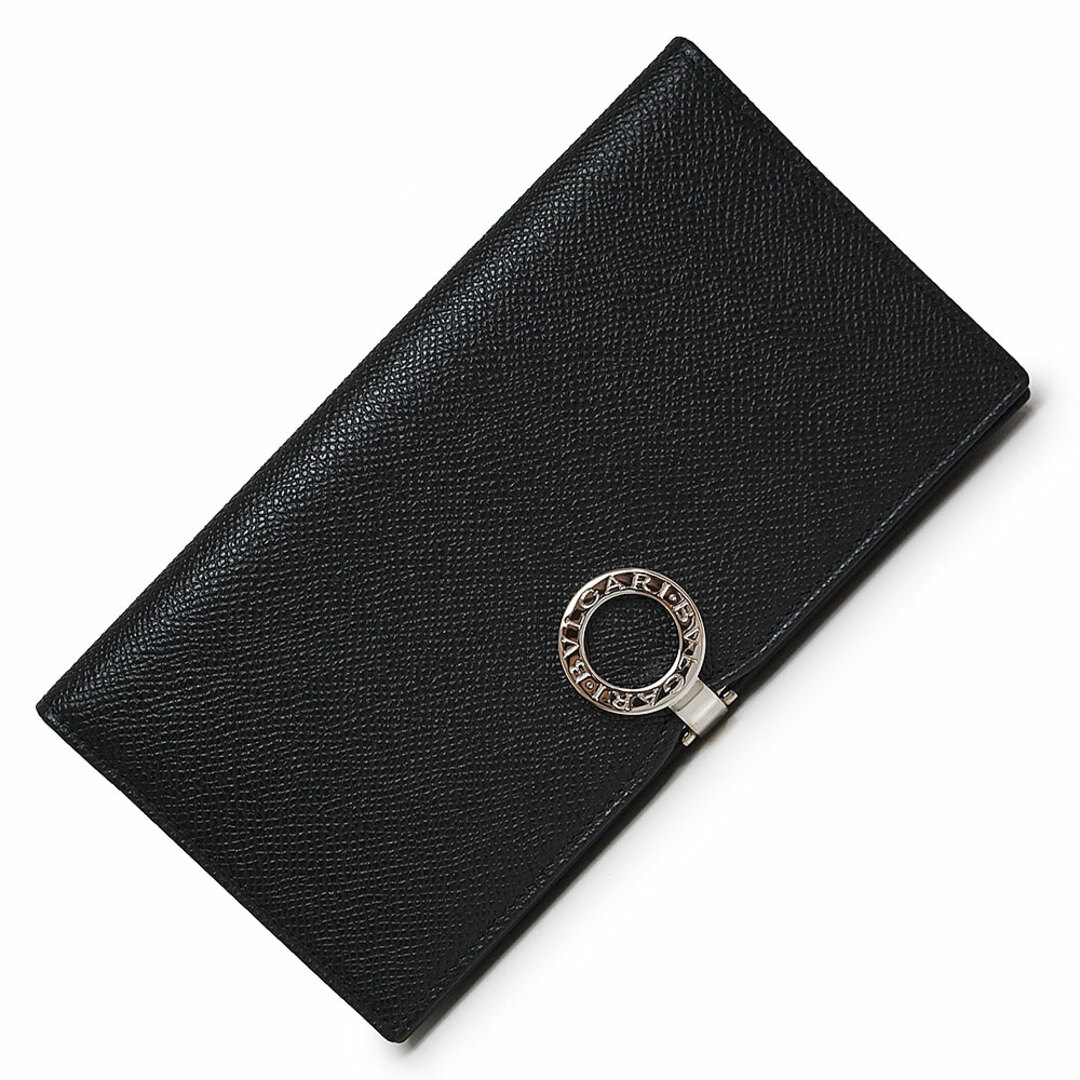 Q2695 美品 ブルガリ BB ロゴクリップ レザー 二つ折長財布 ブルガリ